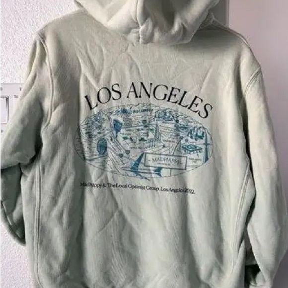 Madhappy NEW MELROSE LOS ANGELES EXCLUSIVE MINT HOODIE SZ XL - Picture 2 of 8